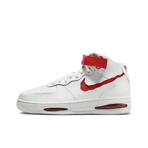 Nike Air FORCE 1 MID Топ Скейтборд Кроссовки Мужские Белый Красный