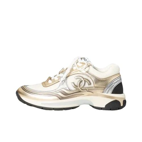 CHANEL Устойчивая к истиранию Низкая Обувь Повседневная Мужская Белое Золото