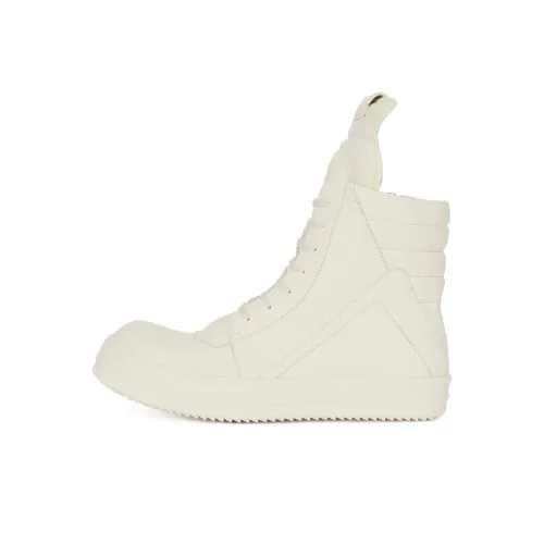 RICK OWENS совместный бренд RO Geobasket Высокие Кроссовки для скейтбординга Мужские Белые