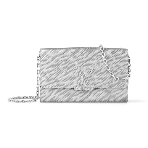 LOUIS VUITTON Epi Коровья крупнозернистая кожа Сумка через плечо Сумка на плечо Женская серебряная