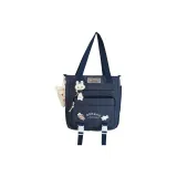 Синяя сумка через плечо с брелком в виде кролика