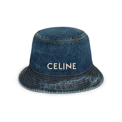 CELINE Мужские хлопковые панамы синие