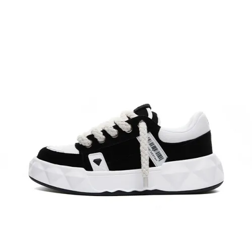 DIAMOND DESTINY D one Slip-Resistant Shock Absorbers Low-Top Skateboard Shoes Unisex Midnight Black