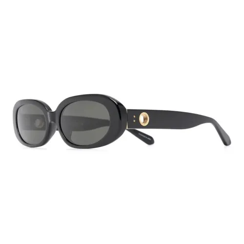 Linda Farrow Ацетат Нерегулярная форма Солнцезащитные очки Мужской Черный