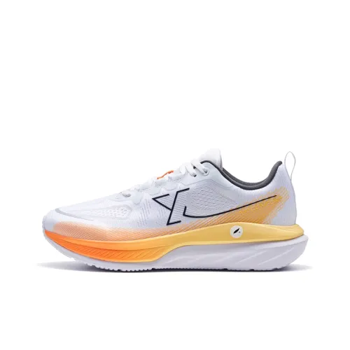XTEP Cloud DC Slip-resistant Abrasion-resistant Low Top Casual Running Shoes Men's White Orange XTEP Cloud DC Противоскользящий Устойчивый к износу Низкий Топ Повседневные Беговые Кроссовки Мужские Белый Оранжевый