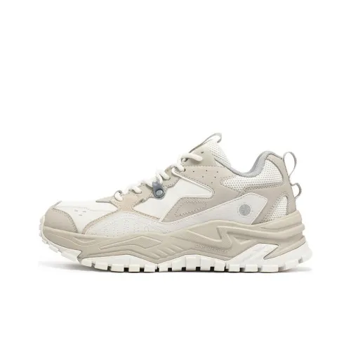 361° Yanwu 3 Амортизация Износостойкий Низкий Топ Толстая Подошва Кроссовки Женские Серый Белый