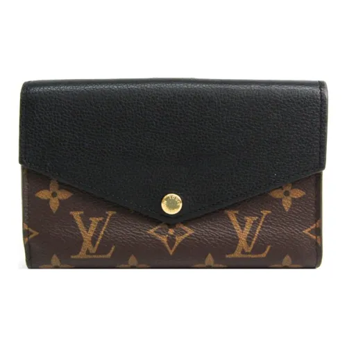 LOUIS VUITTON Pallas Кожа Legend Кошелек Стандартный Унисекс Черный Коричневый