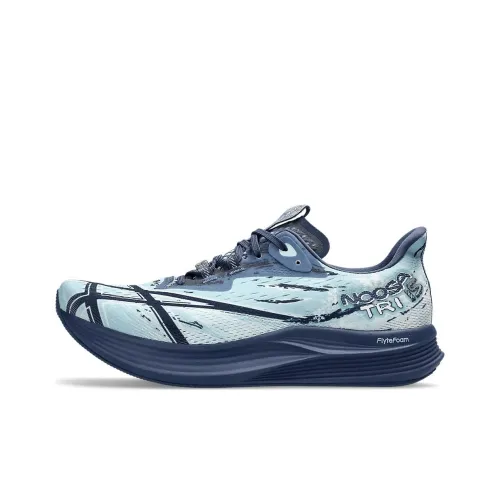 ASICS Noosa Tri 15 Амортизация Износостойкий Низкий Топ Беговые кроссовки Мужской Синий