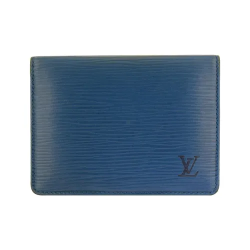 LOUIS VUITTON EPI Кожа Держатель для карт и кошелек Мужской Толедо Синий