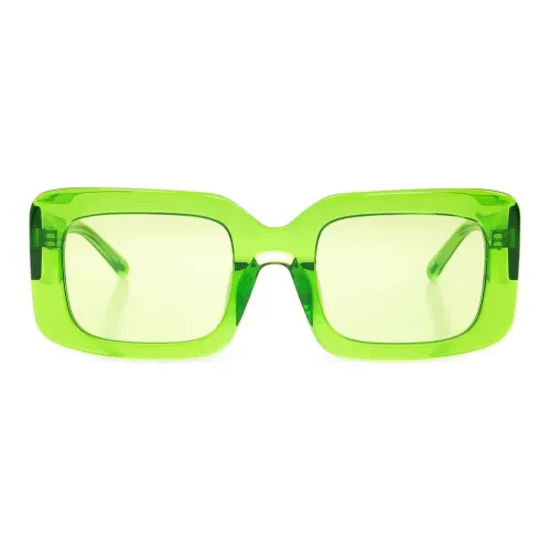 Linda Farrow Ацетат Квадратные Солнцезащитные Очки Женские Зеленые