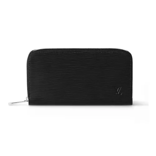 LOUIS VUITTON Zippy Кошелек из коровьей кожи Мужской Черный
