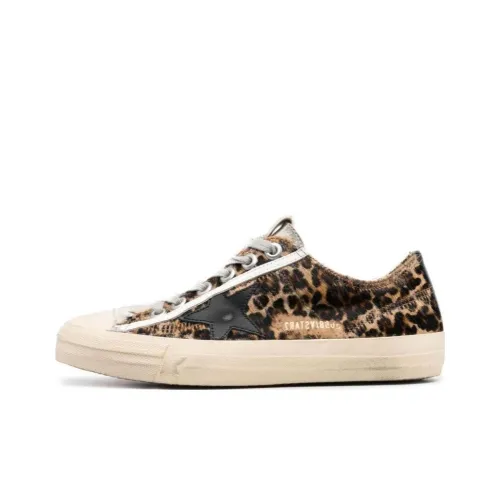 Golden Goose V Star Скейтборд Кроссовки Низкие Топ Черные Желтые Женские