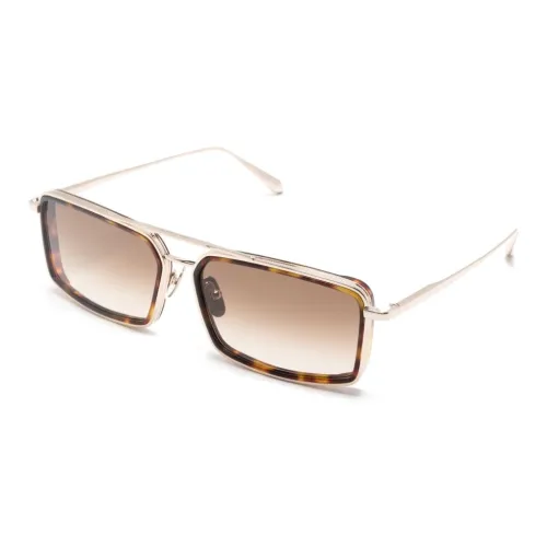 Linda Farrow Ацетат Aviator Солнцезащитные очки Женские Золотые