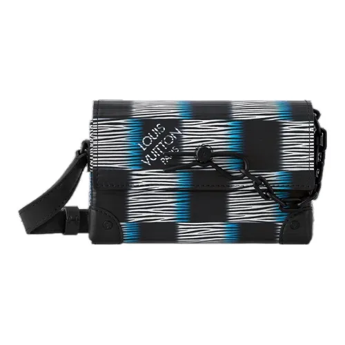 LOUIS VUITTON Steamer Damier Rush Epi XL Кожа Маленькая Коробка Сумки через плечо Сумка на плечо Кошелек Стандартный Мужской Blue Moon