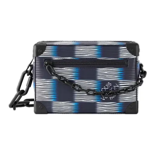 LOUIS VUITTON SOFT TRUNK Damier Rush Epi XL Leather Crossbody Bag Mini Men's Blue Moon