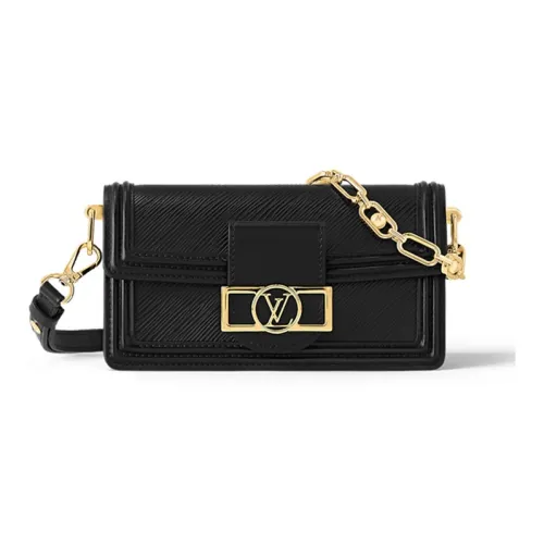 LOUIS VUITTON Dauphine Коровья кожа Dafne Портативная сумка через плечо сумка на плечо Женская Черная