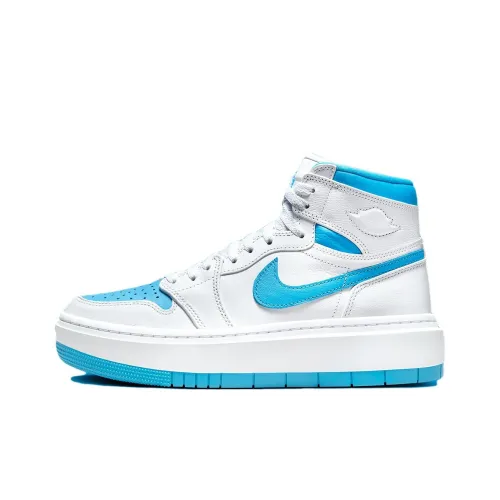 Jordan Air Jordan 1 High Топ Винтажные Баскетбольные Кроссовки Мужские Белые Синие