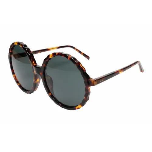 Linda Farrow Ацетат Нерегулярная форма Солнцезащитные очки Женские Черепаховый