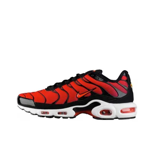 Nike Air Max Plus Оранжевый Красный Команда Амортизация Износостойкий Низкий Топ Повседневная Обувь Унисекс Черный Красный