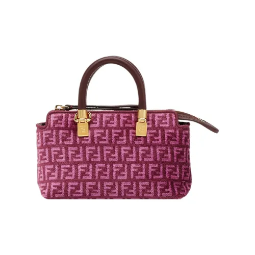 FENDI By The Way Series Бостон Сумка из шелка Сумка через плечо Сумка мини Женская Розовая