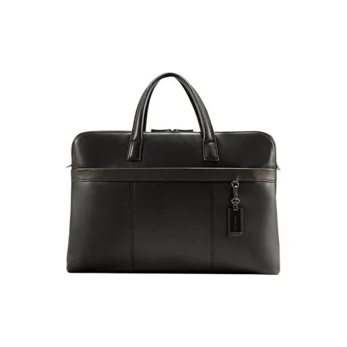 SAMSONITE Корова Кожа с Синтетической Кожей Ноутбук Сумка Доска для ноутбука Сумка через плечо Сумка Мужская Черная и Кофейная