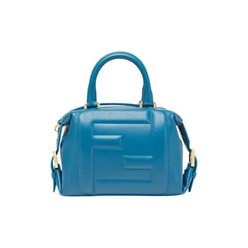 FENDI Наппа Кожа Сумка через плечо Сумка через плечо Мини Женская Синяя