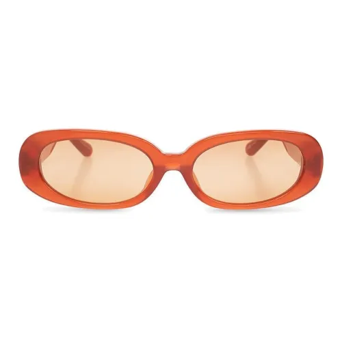 Linda Farrow Ацетат OVAL SUNGLASSES Женские Оранжевый