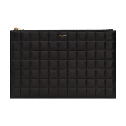 SAINT LAURENT Овечья кожа Ручной размер для хранения планшета стандартный женский черный