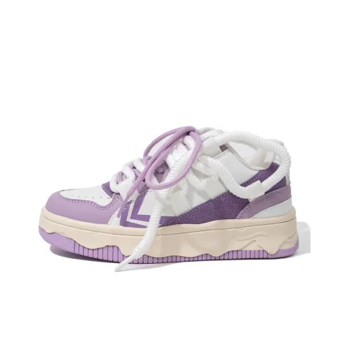 Feiyue High Top Скейтборд Кроссовки Женские Фиолетовые Белые