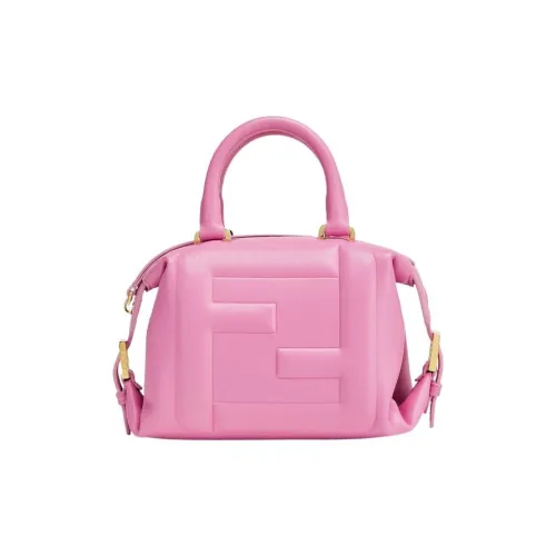 FENDI Наппа Кожа Сумка через плечо Сумка через плечо Мини Женская Розовая