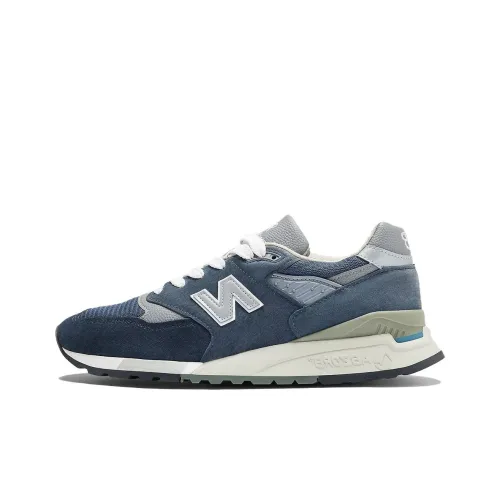New Balance NB 998 Устойчивый к истиранию Низкий Топ Повседневная Городская Коммутерская Беговая Обувь Мужская Синяя