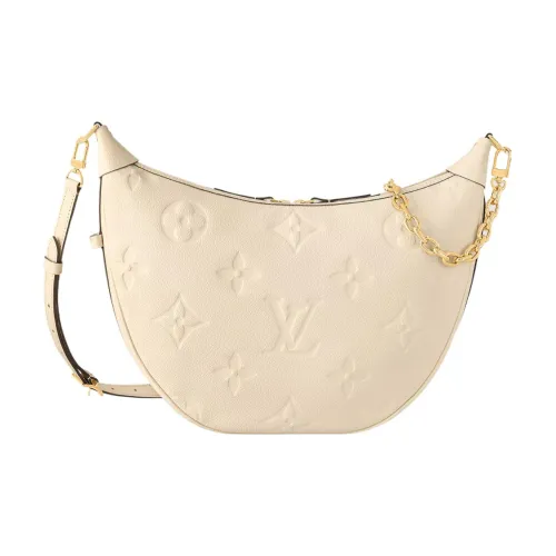 LOUIS VUITTON Loop Тисненая крупнозернистая кожа коровы Сумка через плечо Стандартная Женская Белая