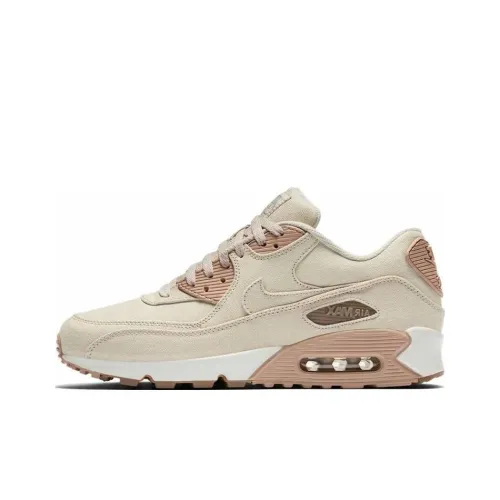 Nike Air Max 90 Амортизация Износостойкий MID Топ Беговые кроссовки Унисекс Серый Коричневый