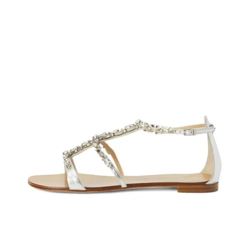 Giuseppe Zanotti GZ One Ремешок Сандалии Женские Серебряные Коричневые