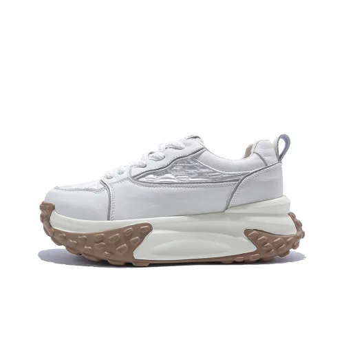 Junjali Низкий топ массивные кроссовки 6 см женские