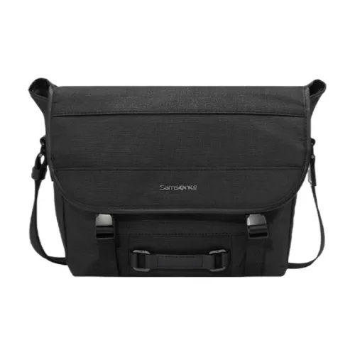 SAMSONITE Ткань с кожаными вставками курьерская сумка сумка через плечо мужская черная