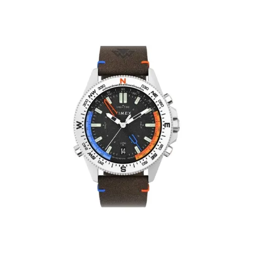 TIMEX EXPEDITION Collection Мужские часы Кварцевый механизм Кожаный ремешок 43 мм Черный циферблат