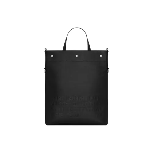 SAINT LAURENT Коровья кожа Тоут Сумка Сумка для покупок Сумка через плечо Сумка Мужская Черная