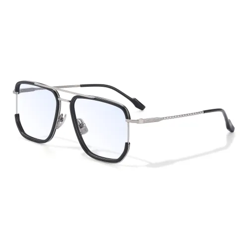 PULAIS Пластиковая оправа Титан Нерегулярная форма Оправа для очков Унисекс Серебряный