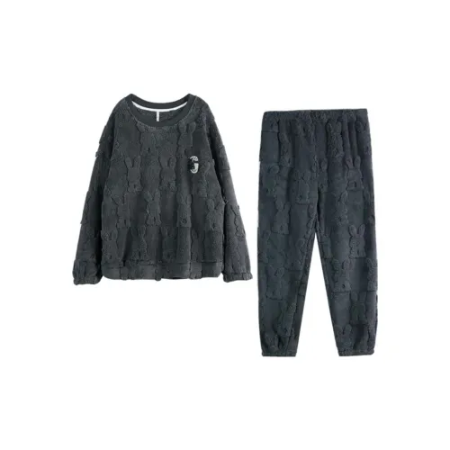 Dorame Dark Gray Men's Pajama Sets Dorame Темно-серый мужской пижамный комплект