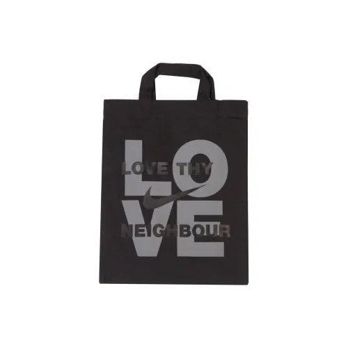 Nike LOVE THY NEIGHBOR Коллаборация Хлопок Тоут Сумка Сумка для покупок Сумка Регулярная Унисекс Черный