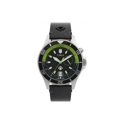 TIMEX EXPEDITION Collection Мужские часы Кварцевый механизм Кожаный ремешок 41 мм Черный циферблат TW2W21900