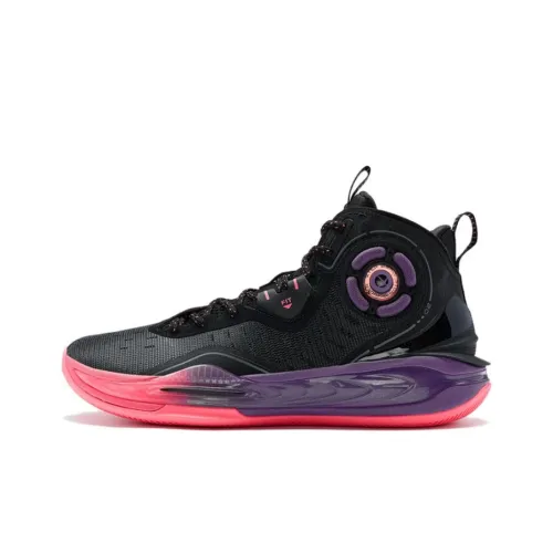 XTEP Mikaze II Амортизация Износостойкие Низкие Баскетбольные Кроссовки Мужские Черные Фиолетовые