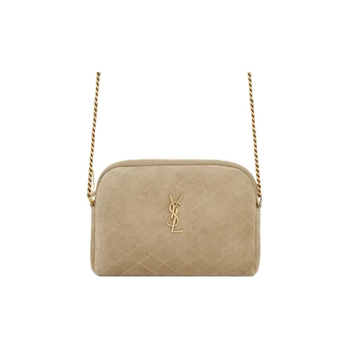 SAINT LAURENT Gaby Замша Клатч Сумка через плечо Стандартная Женская Матовая Золотая