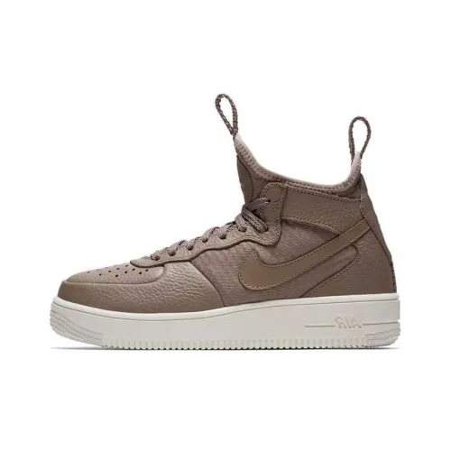 Nike Air Force 1 Амортизация Износостойкий MID Топ Скейтборд Кроссовки Женские Коричневый
