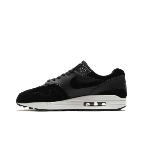 Nike Air Max 1 PRM Амортизация Износостойкий Низкий Топ Casual Мужской Черный