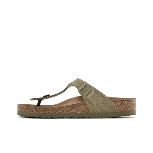 Birkenstock Gizeh Vegan Шлепанцы Женские Khaki Узкая версия