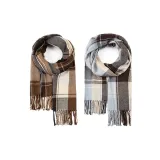 2 шт (Бежево-кофейная клетка + Синий кофе клетчатый)