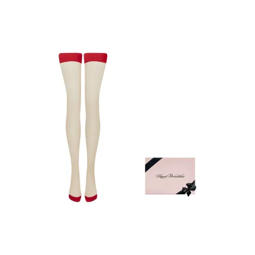 Agent Provocateur FW23 Обхват бедра high Носки Женские Gift Box Set Красный