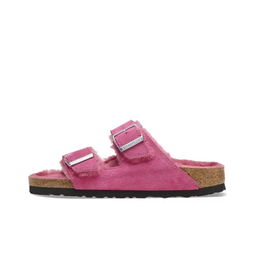 Birkenstock Arizona Shearling Слипоны Женские Фуксия Стандартный
